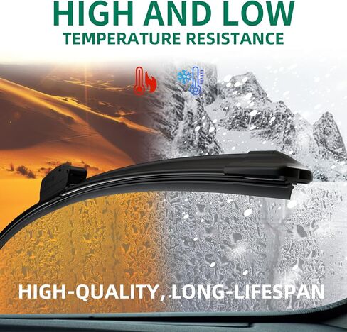 Windshield Wiper for Hummer H2 2003-2009,17"+17" Replace Front Windshield Wiper Blades J&U-hook (2-Pack) in Saudi Arabia