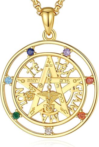 Vito Sterling Silver Tetragrammaton Necklace for Women Men, Tetragramaton Amuleto de lata 925 Necklaces Chakra Pentagram Pendant Jewelry, 24" in Saudi Arabia