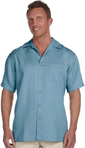 قميص Harriton M570 للرجال من Bahama Cord Camp باللون الأخضر الضبابي مقاس XX-Large in Kuwait