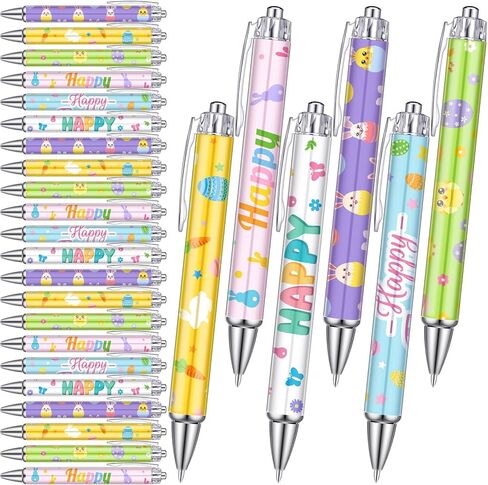 50 Pcs Easter Ballpoint Pens Gifts Cute Bunny Egg Carrot Rabbit Retractable Gel Ink Ballpoint Pens Bulk for Easter Egg Fillers Goodie Bag Stuffers Spring Birthday Party Favors Office Supplies Gifts in Saudi Arabia