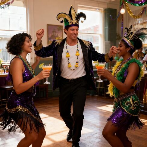 Wehhbtye 2 Pcs Mardi Gras Rubber Duck Beads Necklace, Mardi Gras Jester Ducks Beads Necklace, Purple Gold Green Beaded Duck Necklaces for Carnival New Orleans Parade Party Costume Accessories in Kuwait