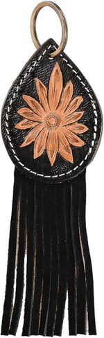 Merbaa Cowhide hand tooled leather key chain keyring in Saudi Arabia
