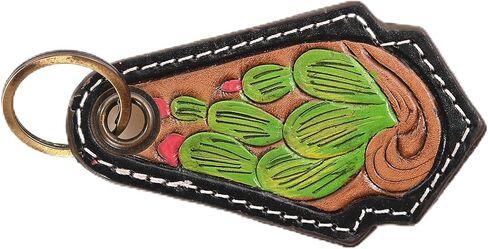 Merbaa Cowhide hand tooled leather key chain keyring in Saudi Arabia