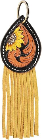 Merbaa Cowhide hand tooled leather key chain keyring in Saudi Arabia
