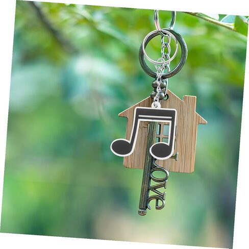 Music Note Keychain Set 12pcs Retro Music Key Ring for Party Favors and Birthday Decorations PVC Material for Dance Parties Concerts in Saudi Arabia