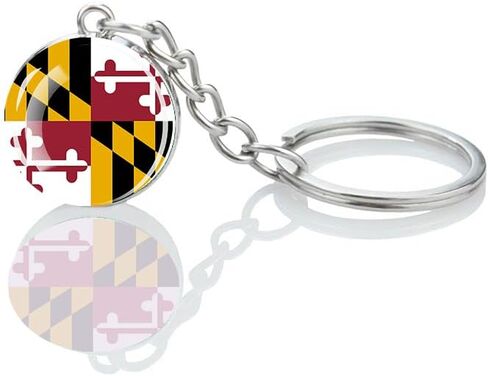 3 Pcs Maryland State Flag Key Chain,Cool Keychain for Car Keys,Stainless Steel Keyrings & Keychains,Used for Home Decoration,Jewelry Hanging Decorations. in Saudi Arabia