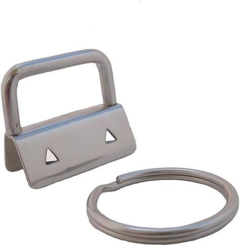 50 قطعة من أجهزة Key Fob مع مجموعات حلقات المفاتيح - 1 بوصة أو 1.25 بوصة - اختر اللون (1 بوصة، نيكل) in Kuwait
