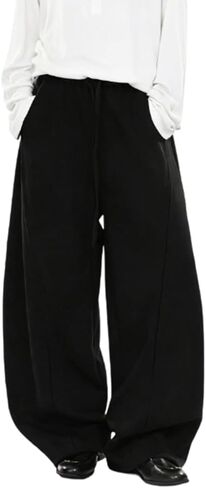 THWEI Men's Baggy Sweatpants Elastic Waist Drawstring Wide Leg Casual Loose Joggers with Pockets in Saudi Arabia