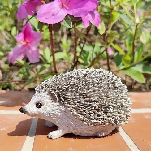 Lifelike Hedgehog Garden Statue, Adorable Detailed Figurine Made of Resin for Outdoor Garden Bed, Pathway, Patio Decor, Cute Indoor Shelf Desk Ornament, Charming Birthday Gift for Animal Lovers in Saudi Arabia