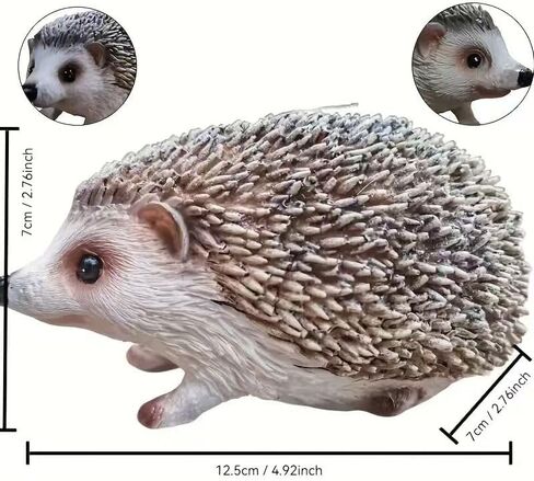 Lifelike Hedgehog Garden Statue, Adorable Detailed Figurine Made of Resin for Outdoor Garden Bed, Pathway, Patio Decor, Cute Indoor Shelf Desk Ornament, Charming Birthday Gift for Animal Lovers in Saudi Arabia