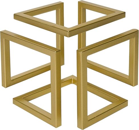 DreamsEden Geometric Cube Sculpture Gold Block Modern Statues Metal Art Decorative Desktop Ornaments in Saudi Arabia