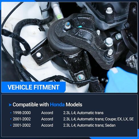 طقم تثبيت محرك المحرك Autoround مناسب لسيارة Honda Accord 1998-2002 2.3L ناقل حركة أوتوماتيكي، استبدال # A6572 A6564 A6583 A6570، مجموعة من 4 in Saudi Arabia