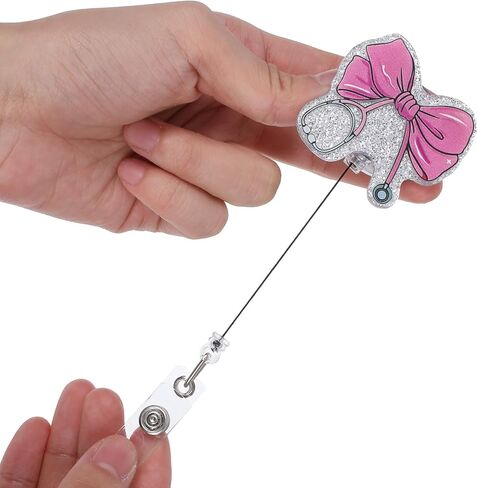3PCS Future Student Nurse Badge Reels Bundle Set Nursing School Badge Reel with ID Clip Funny Cute Nursing Badges Holder Pink ID Card Name Tag Retractable Clip for Office Work Nurse School in Saudi Arabia