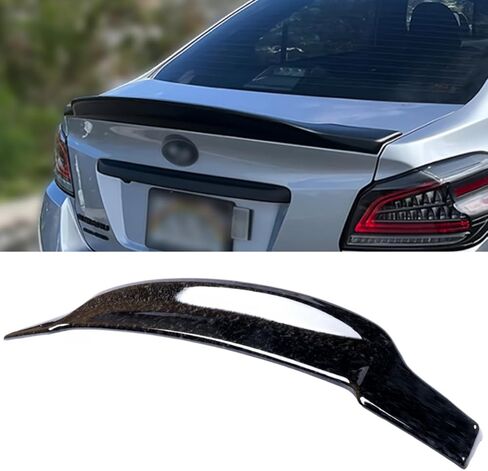 Rear Trunk Spoiler Compatible with 2015-2021 Subaru WRX/WRX STI, R Style Duckbill Fits for 15-21 4 Door Sedan, High Kick Wing Lip (Forged Carbon Fiber Pattern) in Saudi Arabia