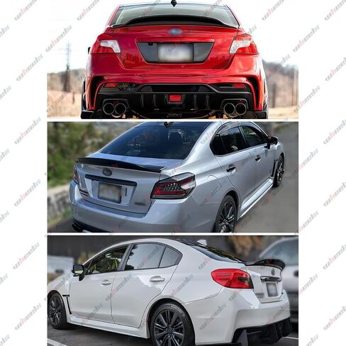 Rear Trunk Spoiler Compatible with 2015-2021 Subaru WRX/WRX STI, R Style Duckbill Fits for 15-21 4 Door Sedan, High Kick Wing Lip (Forged Carbon Fiber Pattern) in Saudi Arabia