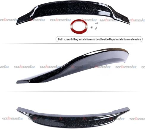 Rear Trunk Spoiler Compatible with 2015-2021 Subaru WRX/WRX STI, R Style Duckbill Fits for 15-21 4 Door Sedan, High Kick Wing Lip (Forged Carbon Fiber Pattern) in Saudi Arabia