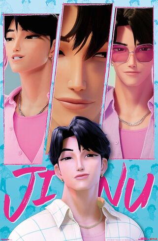 Netflix KPop Demon Hunters (2025) - Saja Boys Jinu Wall Poster, 34L" x 22.4W", Unframed Version in Saudi Arabia