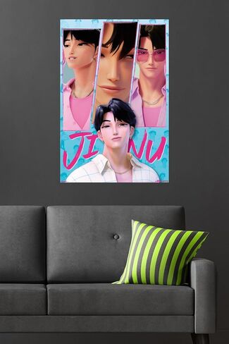 Netflix KPop Demon Hunters (2025) - Saja Boys Jinu Wall Poster, 34L" x 22.4W", Unframed Version in Saudi Arabia
