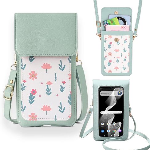 Touch Screen Phone Bag Crossbody Cellphone Case For Foxx FOXXD AS65U, Foxxd AS65U Case Cash Slots Handbag Purse Girly Women PU Leather Wallet Purse Crossbody Lanyard with Shoulder Strap (Pink) in Kuwait