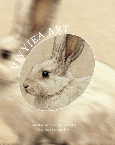 VIYYIEA لوحة فنية جدارية من القماش بإطار ذهبي عتيق، ديكور جدار أرنب عيد الفصح، ملصق لوحة زيتية من القماش على شكل أرنب أبيض صغير لعيد الفصح الريفي، لغرفة الأطفال، غرفة النوم، المطبخ، الرف، الحمام، 12 × 16 بوصة in Kuwait