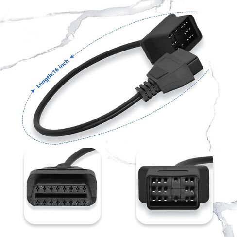 OBD2 Adapter Cable for Toyota Vehicles - 17Pin OBD2 to OBD1 Connector - Compatible with OBD II Diagnostic Scanner in Kuwait