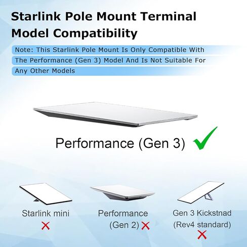 محول أنابيب Starlink Gen 3 قابل للتعديل، مجموعة تركيب Beciety Starlink Gen 3، حامل Starlink Gen 3 مع محول عمود Starlink قابل للتعديل 0-30 درجة، حامل سقف Starlink متوافق مع حامل Beciety Gen 2 in Kuwait