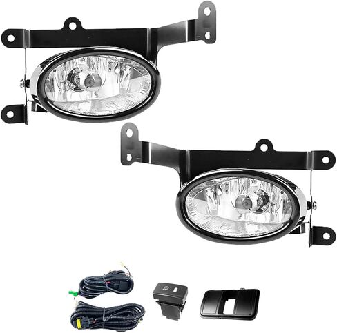 Fog Lights Fit for 2006-2008 Honda Civic Coupe 2DR Bumper Driving Fog Lamps with Switch and Wiring Harness and Bezels in Saudi Arabia