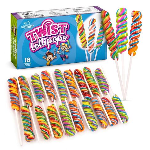 18 قطعة من مصاصات النجوم، حلوى سائبة مغلفة بشكل فردي، حلوى عيد الميلاد، حلوى عيد الميلاد السائبة، حشوات تخزين حلوى عيد الميلاد، هدايا حفلات الأطفال، هدايا حفلات أعياد الميلاد، مصاصات دوامة كبيرة بألوان قوس قزح مقاس 2 بوصة in Kuwait