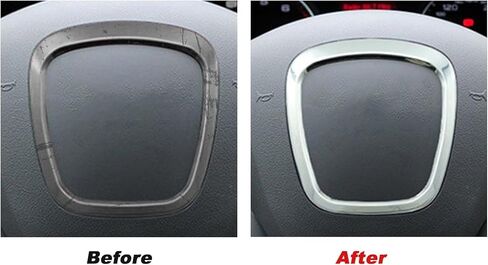 x xotic tech Steering Repair Surrounding Ring Frame Trim, Aluminum Silver, Compatible with Audi A3 A4 A5 A6 A8 Q5 Q7 in Saudi Arabia