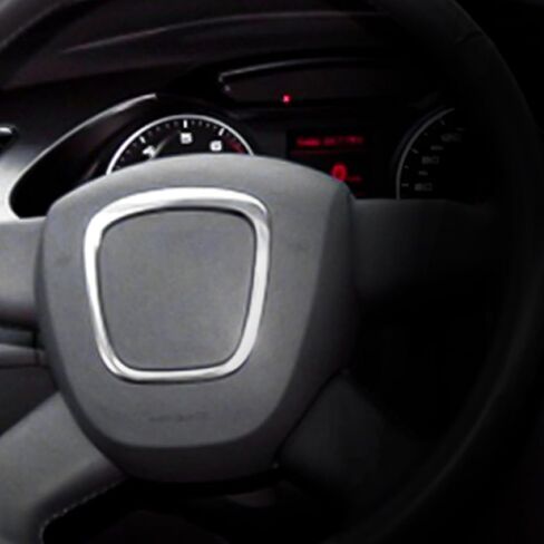 x xotic tech Steering Repair Surrounding Ring Frame Trim, Aluminum Silver, Compatible with Audi A3 A4 A5 A6 A8 Q5 Q7 in Saudi Arabia