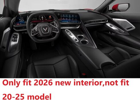 crosselec Carbon Fiber Style Interior Center Console Dashboard Instrument Upper Cover Trims Decoration Accessories for Chevrolet Corvette C8 2026 Decoration Accessories in Saudi Arabia
