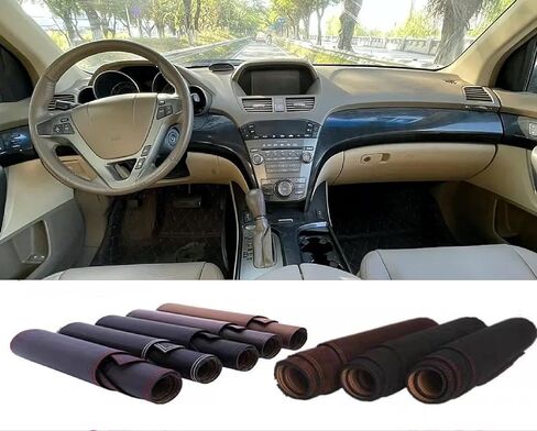 غطاء لوحة قيادة السيارة سجادة متوافقة مع 2007 2008 2009 2010 2011 2012 2013 Acura MDX بدون HUD داش حصيرة ظلة الزجاج الأمامي وهج أسود in Kuwait