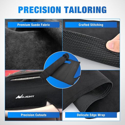 Nilight Dash Cover for 1999‑2006 GMC Sierra/Chevy Silverado, 2000‑2006 GMC Yukon/Yukon XL/Chevy Suburban/Chevy Tahoe, 2001‑2006 Avalanche, Suede Dashboard Mat Black in Saudi Arabia
