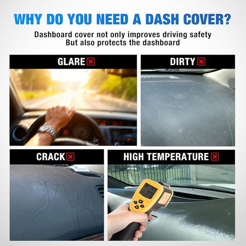 Nilight Dash Cover for 1999‑2006 GMC Sierra/Chevy Silverado, 2000‑2006 GMC Yukon/Yukon XL/Chevy Suburban/Chevy Tahoe, 2001‑2006 Avalanche, Suede Dashboard Mat Black in Saudi Arabia