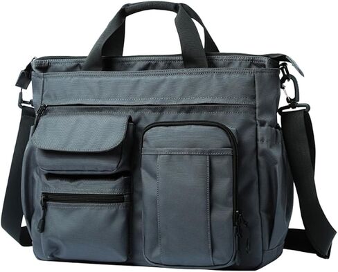 Kisangel Oxford Fabric Large Capacity Messenger Shoulder Bag for Men Business Travel Outdoor Use Grey Crossbody Bag in Saudi Arabia