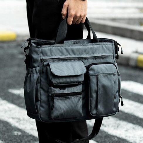 Kisangel Oxford Fabric Large Capacity Messenger Shoulder Bag for Men Business Travel Outdoor Use Grey Crossbody Bag in Saudi Arabia