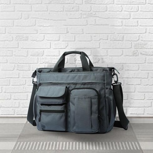 Kisangel Oxford Fabric Large Capacity Messenger Shoulder Bag for Men Business Travel Outdoor Use Grey Crossbody Bag in Saudi Arabia
