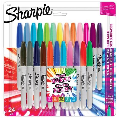 Sharpie Color Burst Permanent Markers, Fine Point, Assorted, 48 count (1949557), Pack of 2 in Saudi Arabia