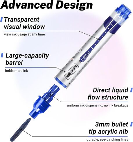 Glass Board Markers Erasable, Neon Dry Erase Markers for Whiteboard, Glass Board, Calendar, Chalkboard, Large Volume, 8 Pack Bullet Tip Whiteboard Markers for School, Home, Office in Kuwait