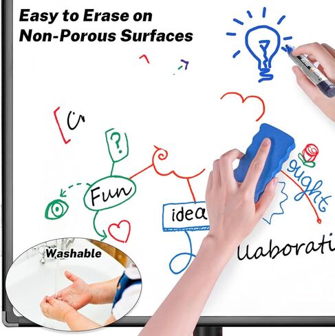 Glass Board Markers Erasable, Neon Dry Erase Markers for Whiteboard, Glass Board, Calendar, Chalkboard, Large Volume, 8 Pack Bullet Tip Whiteboard Markers for School, Home, Office in Kuwait