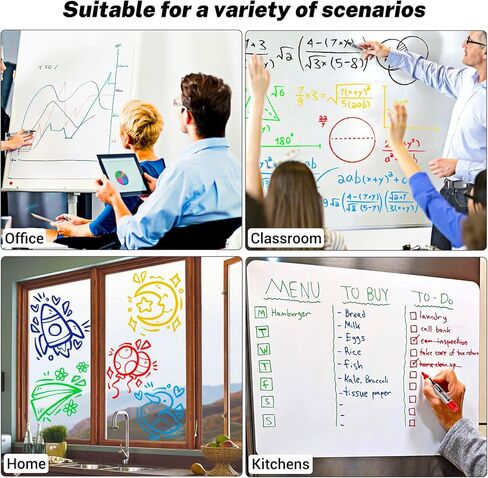 Glass Board Markers Erasable, Neon Dry Erase Markers for Whiteboard, Glass Board, Calendar, Chalkboard, Large Volume, 8 Pack Bullet Tip Whiteboard Markers for School, Home, Office in Kuwait