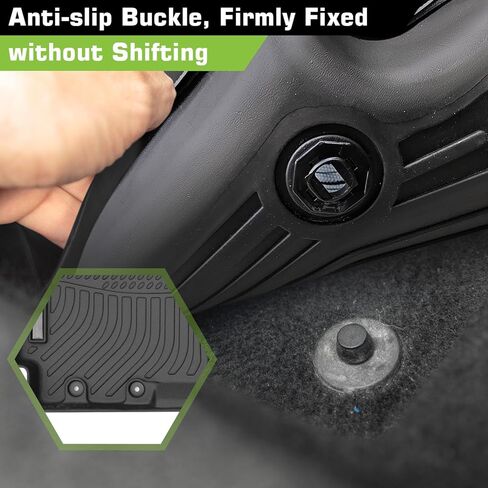 Floor Mats for Hyundai Accent 2012-2017, Heavy Duty TPE Waterproof Non-Slip All Weather Protection Custom, Black in Saudi Arabia