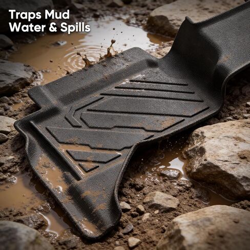 TAPTES Floor Mats & Door Sill Protectors for Toyota Tacoma 2024 2025 2026 Double Cab, All Weather TPE Truck Floor Liners for Tacoma SR SR5 TRD Off-Road Sport Limited Accessories in Kuwait