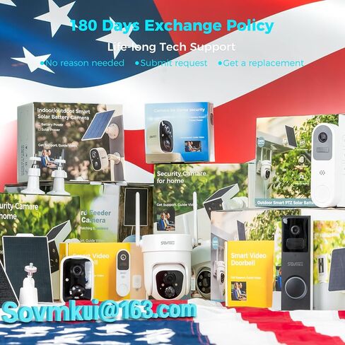 Sovmiku D2A Alexa Home Surveillance Battery Waterproof Wireless Video Doorbell with Chime,4-Times Charge for 1 year, Audible Alarm Easy to Setup,2.4GHz Wi-Fi,Human Detection,Two Way Audio,MicroSD Slot in Kuwait