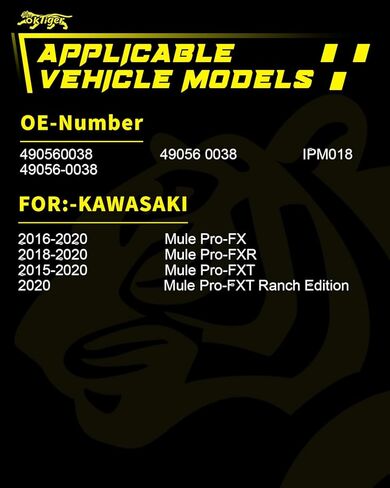 Oktiger 490560038 Set of 3 Fuel Injectors Fit for Kawasaki Mule Pro FX 2016 2017 2018 2019 2020, Mule Pro FXR 2018 2019 2020, Mule Pro FXT 2015-2020, Mule Pro FXT Ranch Edition 2020, OE IPM018 in Kuwait