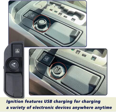 Ashtray & Cigarette Lighter Smoker Kit Center Console Compatible with 2003 2004 2005 2006 2007 2008 2009 Toyota 4Runner Car Cigarette Lighter 120W 12V Car Charger USB Replace#7411035010B0 in Saudi Arabia