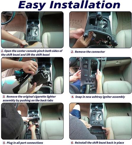 Ashtray & Cigarette Lighter Smoker Kit Center Console Compatible with 2003 2004 2005 2006 2007 2008 2009 Toyota 4Runner Car Cigarette Lighter 120W 12V Car Charger USB Replace#7411035010B0 in Saudi Arabia