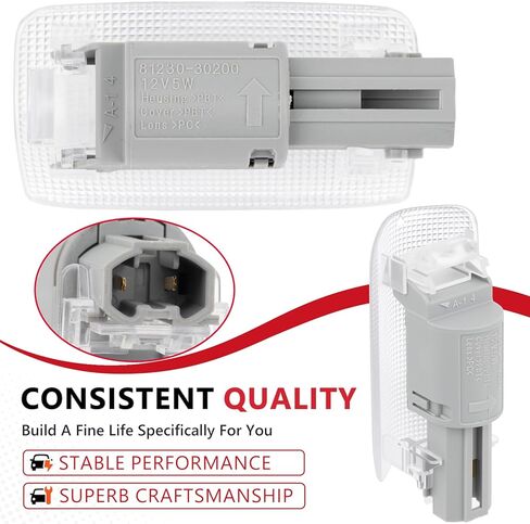 Door Panel Courtesy Light welcome Lamp Fit for Toyota 4Runner Avalon Camry Prius Tundra Sienna for Lexus IS ES GS LS RX GX LX RC Replace 81230-30200 2PCS Include Bulb in Kuwait