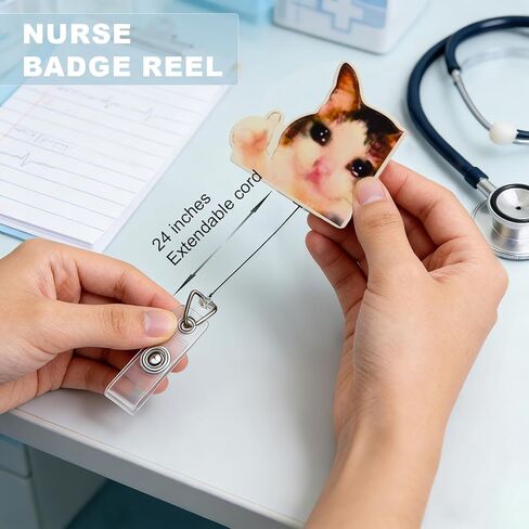 بكرة شارة مضحكة، مشبك شارة ممرضة لطيف قابل للسحب مع مشبك تمساح دوار للطبيب العاملين في مجال الرعاية الصحية، حامل بطاقة هوية لمكتب المدرسة والمستشفى هدية المؤتمر in Kuwait