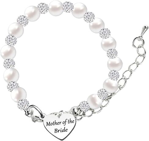 Mother Of The Bride Gifts Pearl Bracelet For Mother Of Bride Wedding Gift For Mom Mothers In Law Jewelry in Saudi Arabia